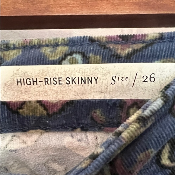Anthropologie Pilcro Corduroy High-Rise Skinny Jeans - size 26 - Picture 3 of 13